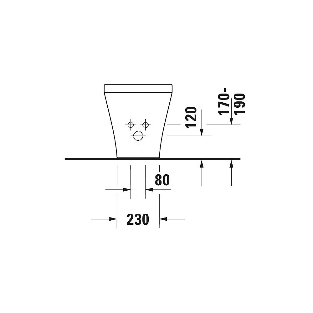 Duravit DuraStyle Stand Bidet 575x370x400mm, Weiß Hochglanz, 1 HL, mit Überlauf, Ba... DURAVIT-2284100000 4021534854385 (Abb. 5)