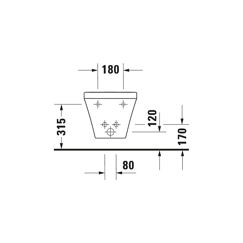 Duravit DuraStyle Wandbidet 620x370x325mm, Weiß Hochglanz, WonderGliss, 1 HL, HLB,... DURAVIT-22861500001 4021534909146 (Abb. 4)
