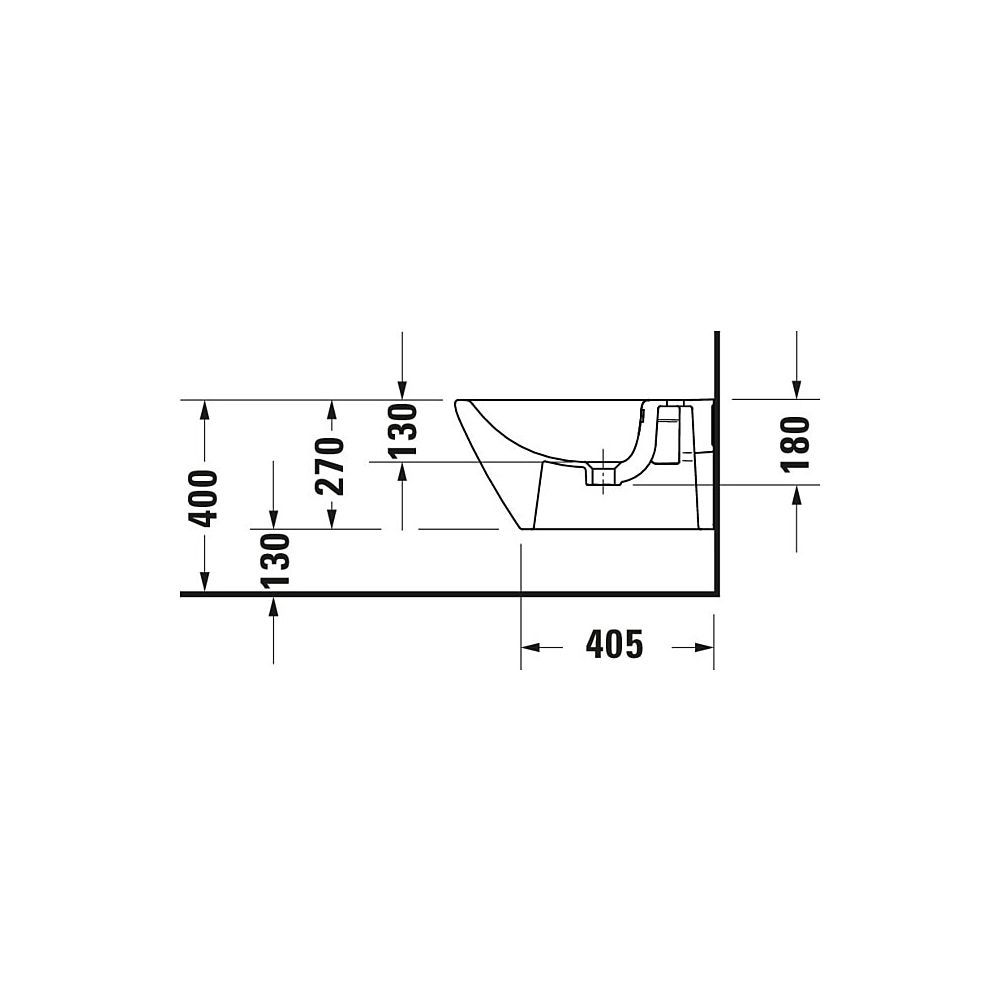 Duravit D-Neo Wandbidet 540x360x400mm, Weiß Hochglanz, 1 HL, HLB, Überlauf, verdec... DURAVIT-2294150000 4063382017185 (Abb. 15)