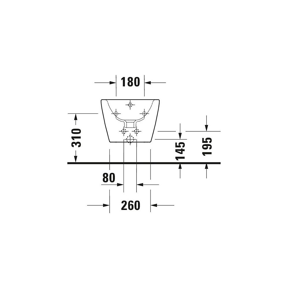 Duravit D-Neo Wandbidet 540x360x400mm, Weiß Hochglanz, 1 HL, HLB, Überlauf, verdec... DURAVIT-2294150000 4063382017185 (Abb. 16)