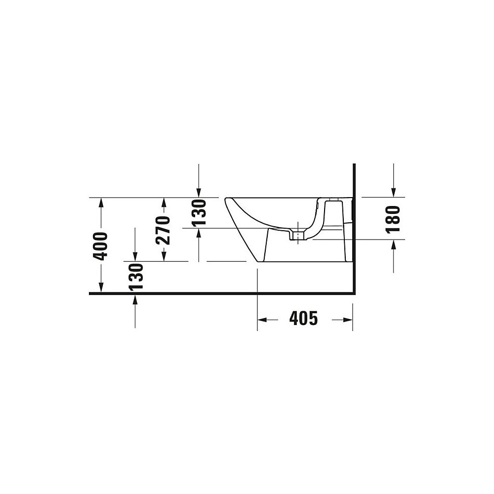 Duravit D-Neo Wandbidet 540x360x400mm, Weiß Hochglanz, mit HLB, 1 HL, mit Überlauf... DURAVIT-2295150000 4063382017246 (Abb. 10)