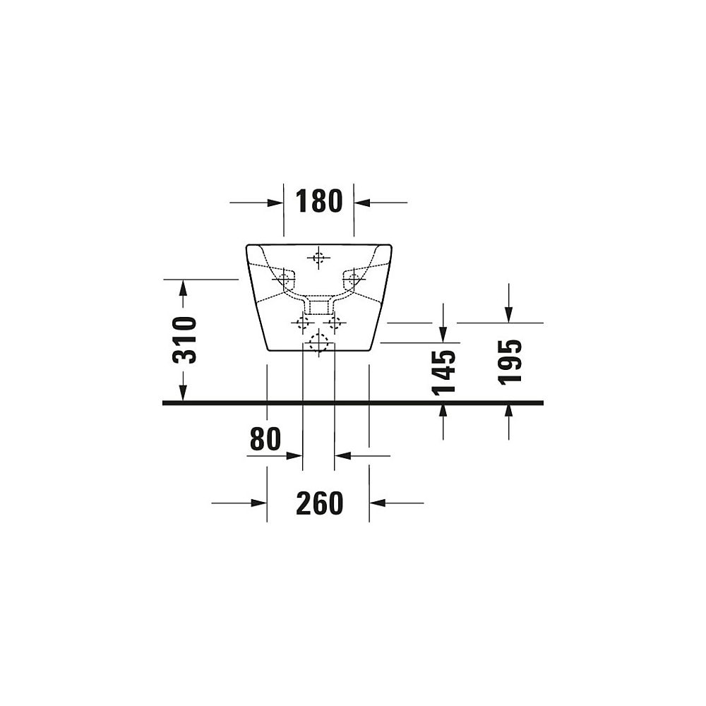 Duravit D-Neo Wandbidet 540x360x400mm, Weiß Hochglanz, mit HLB, 1 HL, mit Überlauf... DURAVIT-2295150000 4063382017246 (Abb. 11)