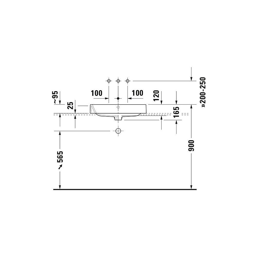 Duravit Happy D.2 Plus Aufsatzbecken 600mm, Weiß Hochglanz, WonderGliss, Rechtecki... DURAVIT-23146000001 4021534843457 (Abb. 3)
