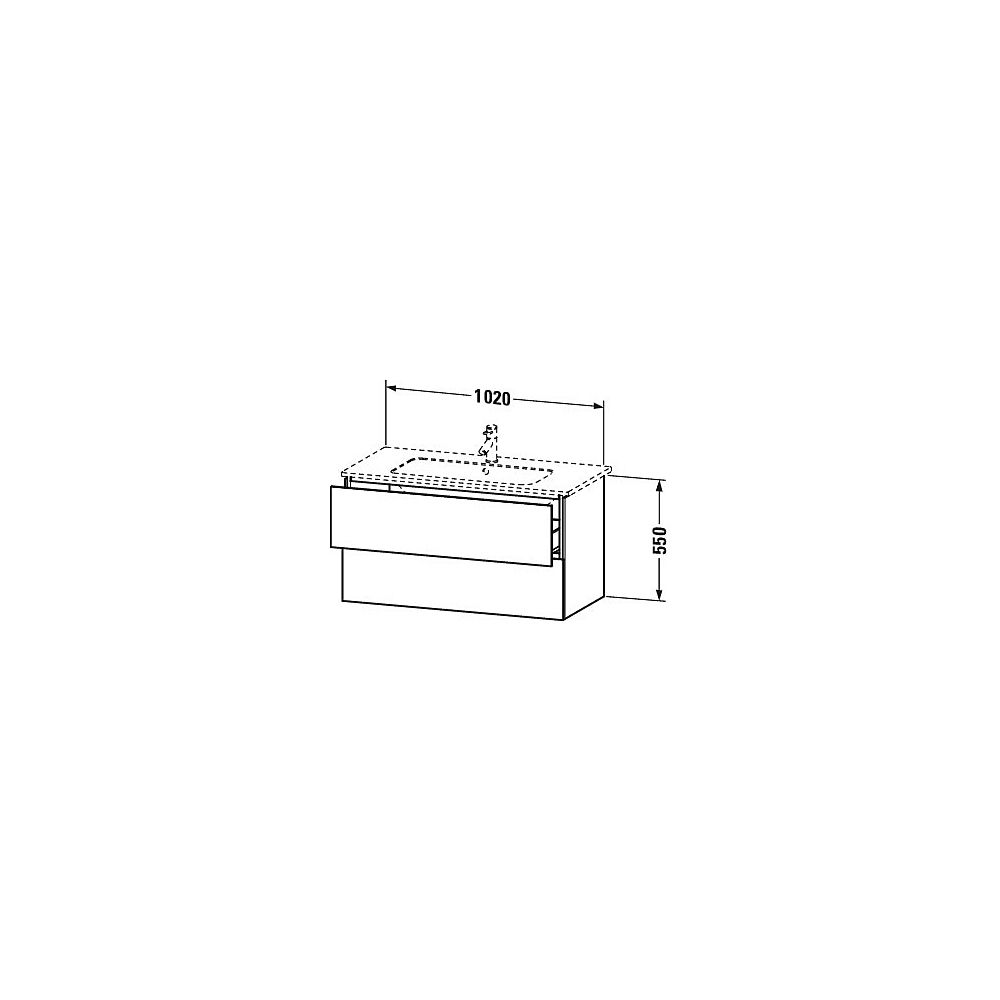 Duravit L-Cube Waschtischunterbau wandh. 481x1020x550mm Eiche Marmoriert Matt, Gri... DURAVIT-LC624205555 4067116352931 (Abb. 4)