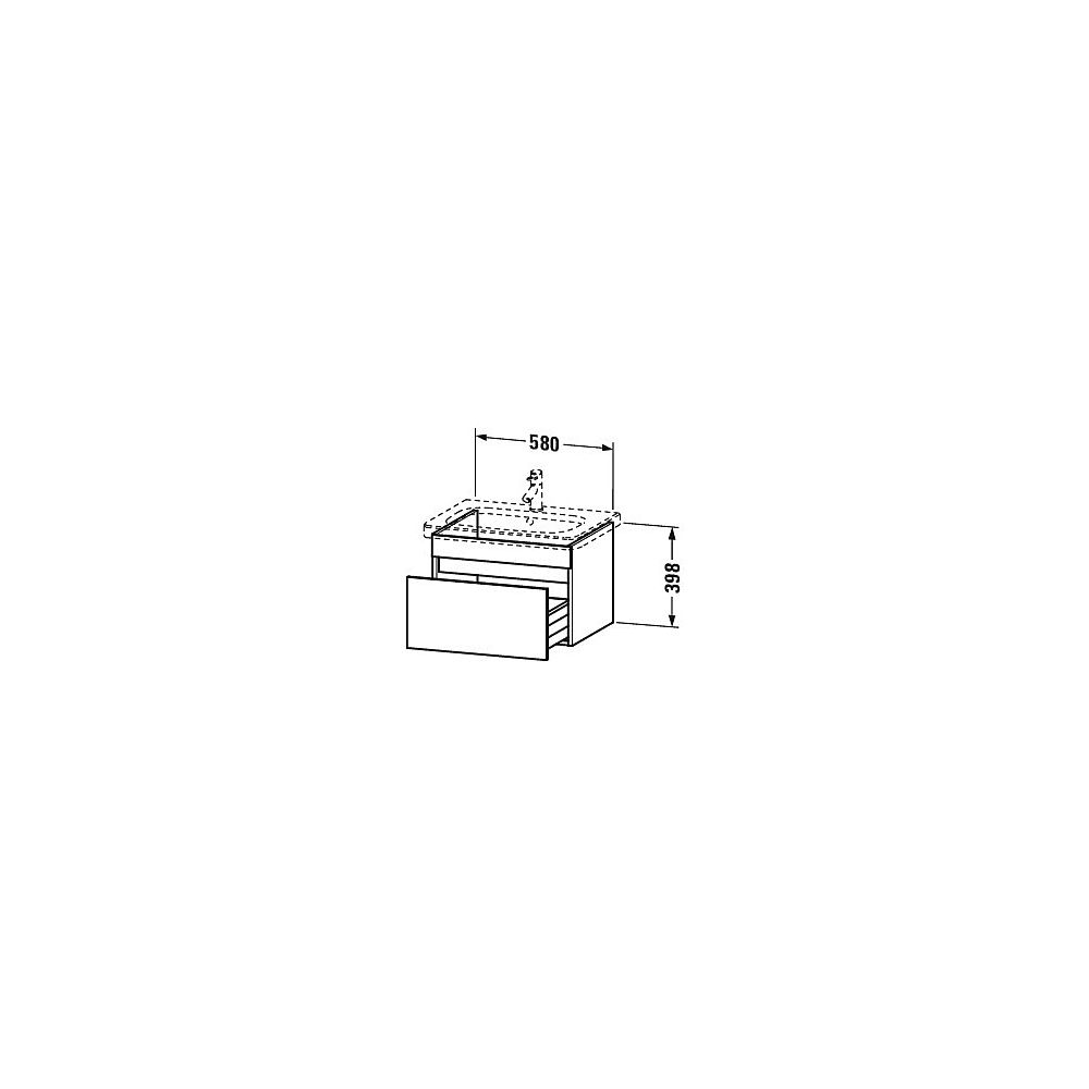 Duravit DuraStyle Waschtischunterbau wandh. 448x580x398mm Mattweiß, Dekor/Korpus B... DURAVIT-DS638001843 4021534916236 (Abb. 3)