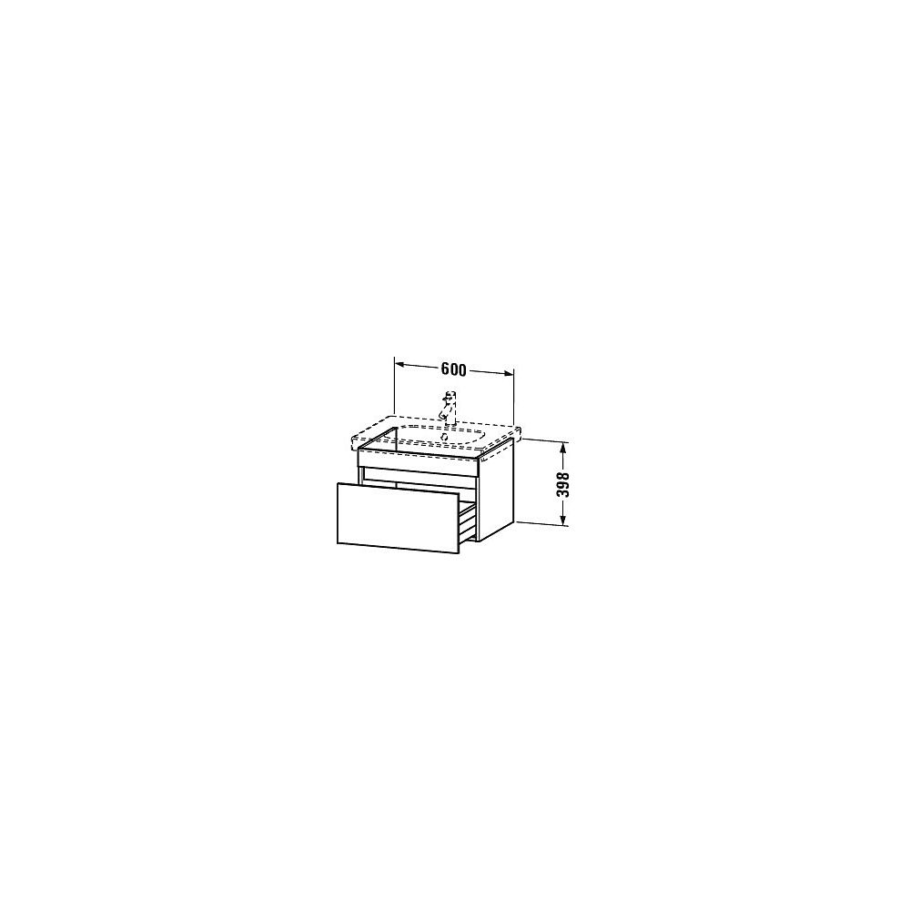 Duravit DuraStyle Waschtischunterbau wandh. 453x600x398mm Graphit Matt, Dekor/Korp... DURAVIT-DS638304943 4053424313009 (Abb. 4)