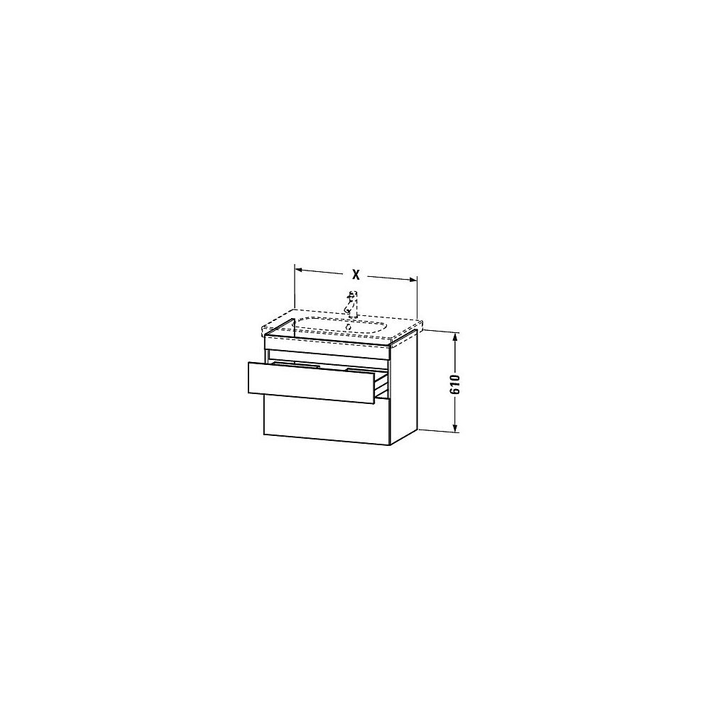 Duravit DuraStyle Waschtischunterbau wandh. 453x1150x610mm Nusb.dunkel Matt, Griff... DURAVIT-DS648602121 4053424630694 (Abb. 2)