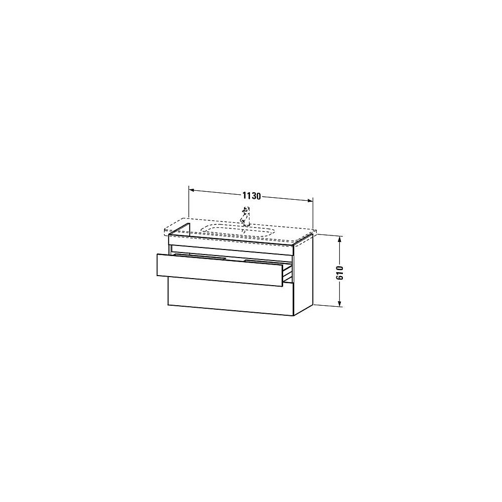 Duravit DuraStyle Waschtischunterbau wandhäng. 448x1130x610mm Mattweiß, Dekor/Korp... DURAVIT-DS649501843 4021534917356 (Abb. 3)