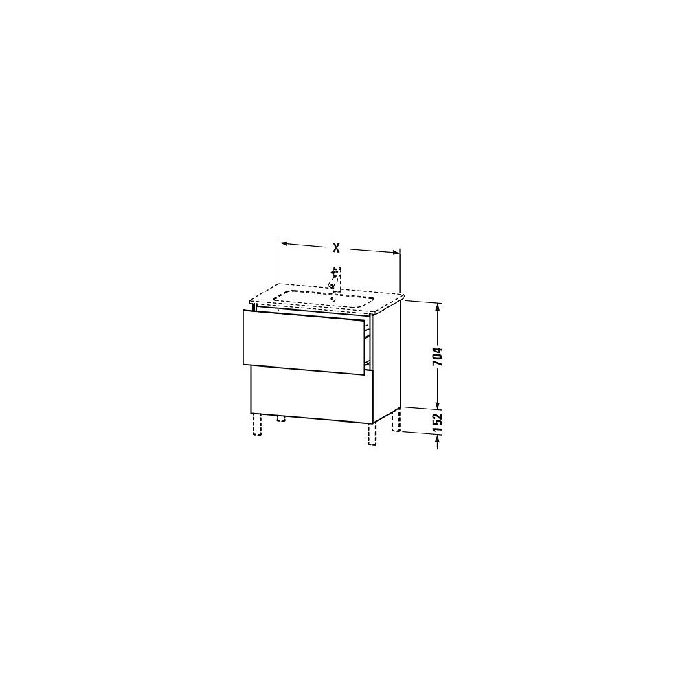 Duravit L-Cube Waschtischunterbau bodenstehend 481x1020x704mm Taupe Matt/ Grifflos... DURAVIT-LC662709191 4053424350202 (Abb. 2)