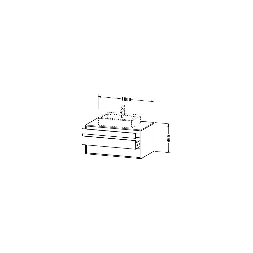 Duravit Ketho Konsolenwaschtischunterbau wandh. 550x1000x496mm M mit KSP Betongrau... DURAVIT-KT665500707 4053424639734 (Abb. 3)