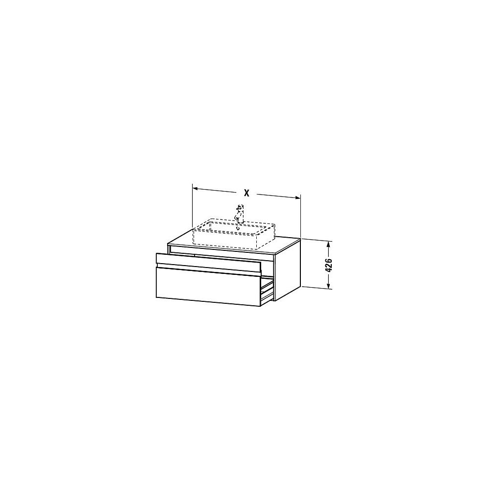 Duravit Ketho Konsolenwaschtischunterbau wandh 550x1000x426mm M mit KSP Eiche Matt... DURAVIT-KT669501616 4063382084903 (Abb. 2)