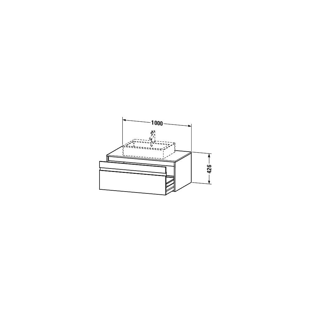 Duravit Ketho Konsolenwaschtischunterbau wandh 550x1000x426mm M mit KSP Eiche Matt... DURAVIT-KT669501616 4063382084903 (Abb. 3)