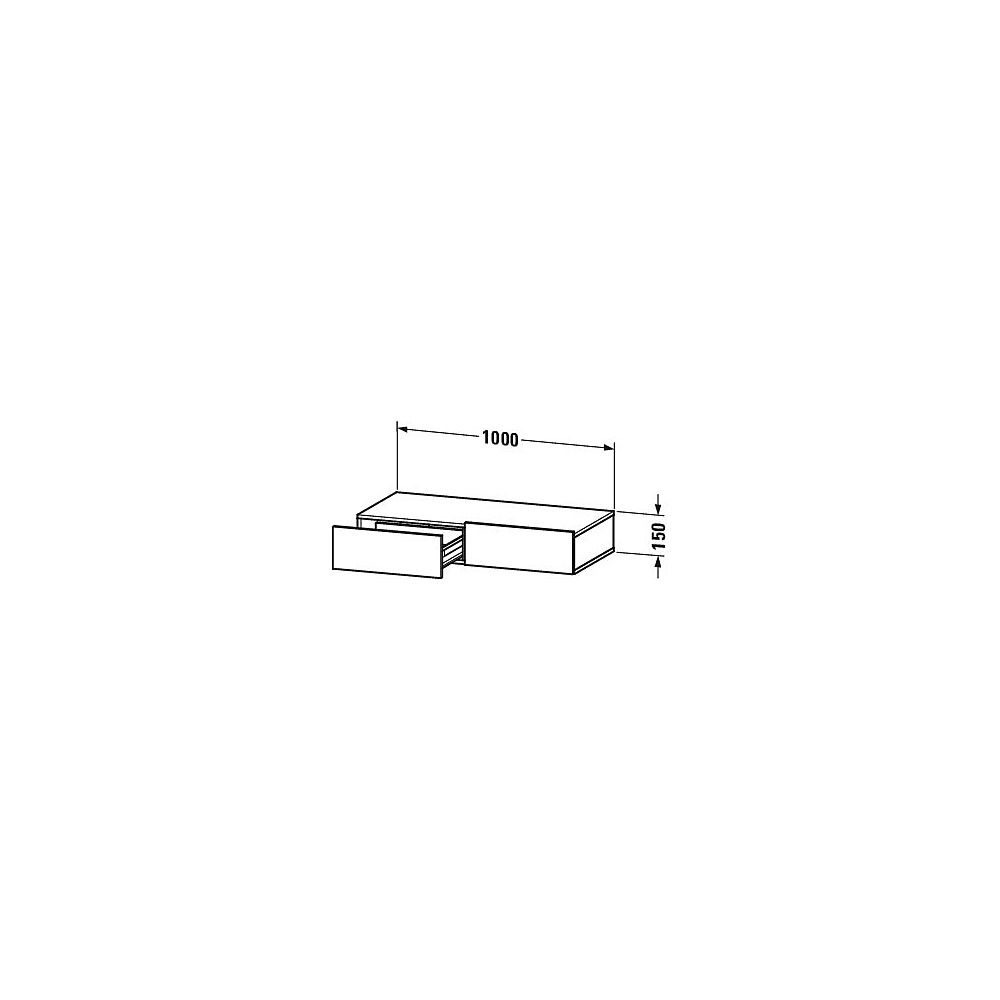 Duravit DuraStyle Schubkastenablage 440x1000x182mm, 2 Schubkästen, mit Konsolenpla... DURAVIT-DS827009191 4053424342467 (Abb. 2)