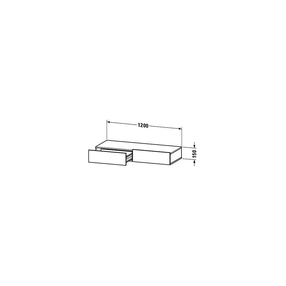 Duravit DuraStyle Schubkastenablage 440x1200x182mm, 2 Schubkästen, mit Konsolenpla... DURAVIT-DS827104343 4021534952128 (Abb. 4)