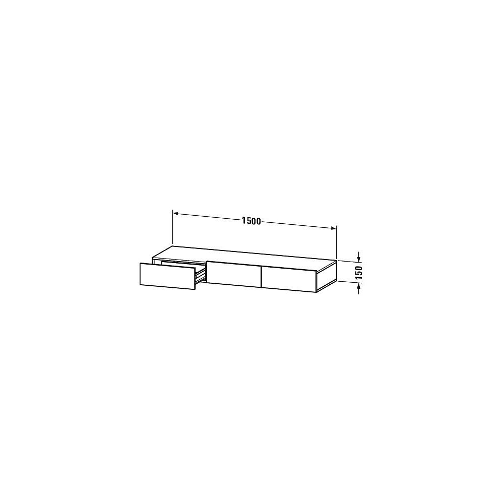 Duravit DuraStyle Schubkastenablage 440x1500x182mm, 3 Schubkästen, mit Konsolenpla... DURAVIT-DS827200707 4053424632940 (Abb. 2)