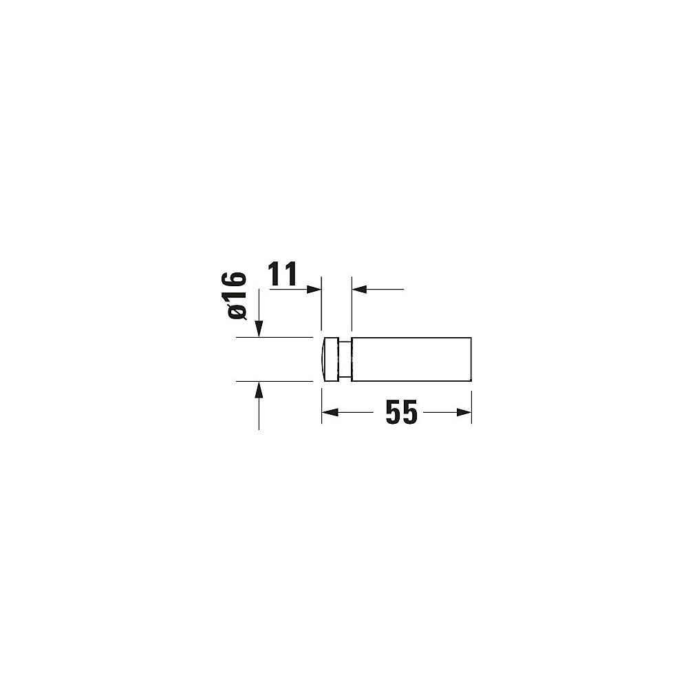 Duravit D-Code Handtuchhaken 55x16x16mm, Chrom, Schraubverbindung... DURAVIT-0099041000 4021534384912 (Abb. 33)