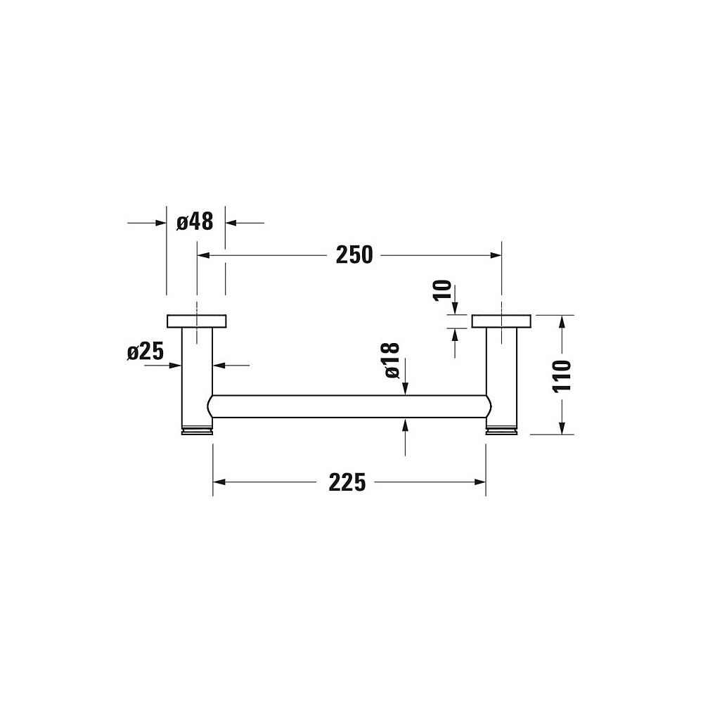 Duravit D-Code Wannengriff 98x284x34mm, Chrom... DURAVIT-0099141000 4021534576577 (Abb. 10)