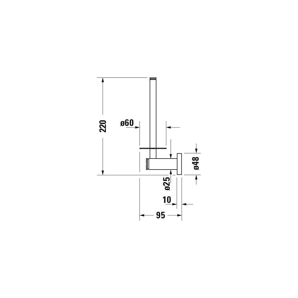 Duravit D-Code Ersatzrollenhalter 48x48x220mm, Schraubbefestigung, Chrom... DURAVIT-0099151000 4021534576584 (Abb. 7)