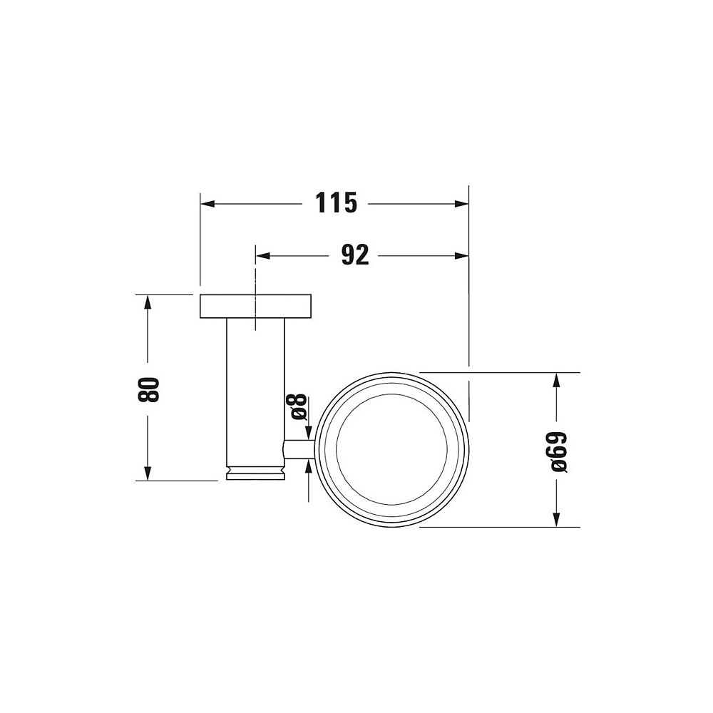 Duravit D-Code Zahnputzbecher 102x118x97mm, Chrom/Mattweiß, Schraubbefestigung, wa... DURAVIT-0099201000 4021534636172 (Abb. 16)