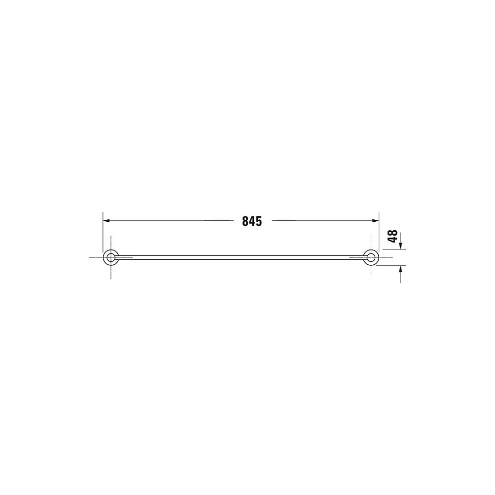 Duravit D-Code Handtuchhalter 80x848x48mm, Chrom, Messing, 1 Arm, mit Befestigungs... DURAVIT-0099231000 4021534636202 (Abb. 14)