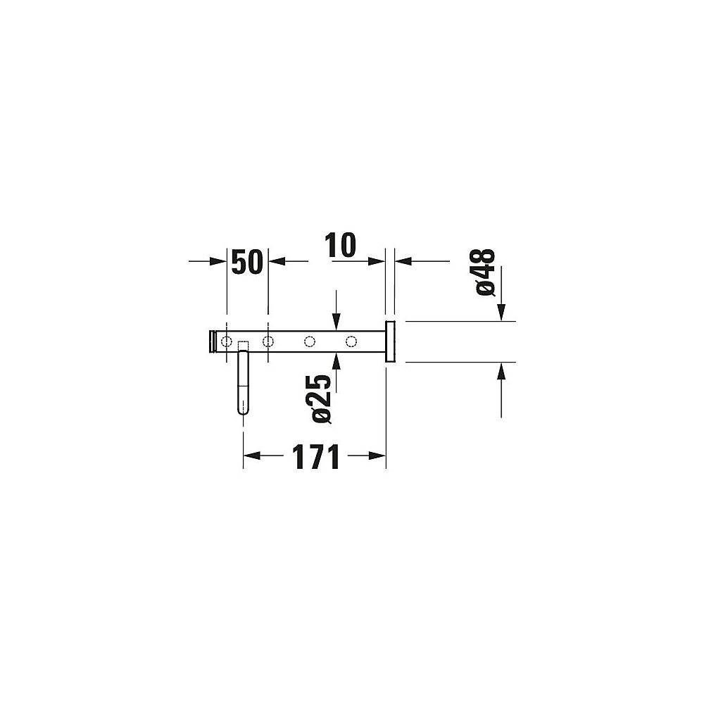 Duravit D-Code Handtuchablage 220x650x112mm, Chrom, Schraubbefestigung... DURAVIT-0099251000 4021534636226 (Abb. 9)