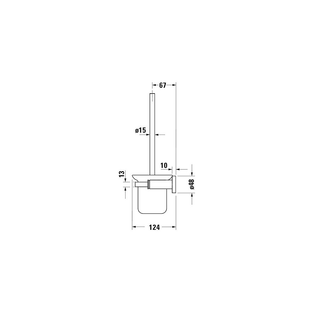 Duravit Bürstengarnitur D-Code 154x154x342mm, wandhäng. Chrom/Mattweiß, Messing, Sc... DURAVIT-0099271000 4021534636240 (Abb. 9)