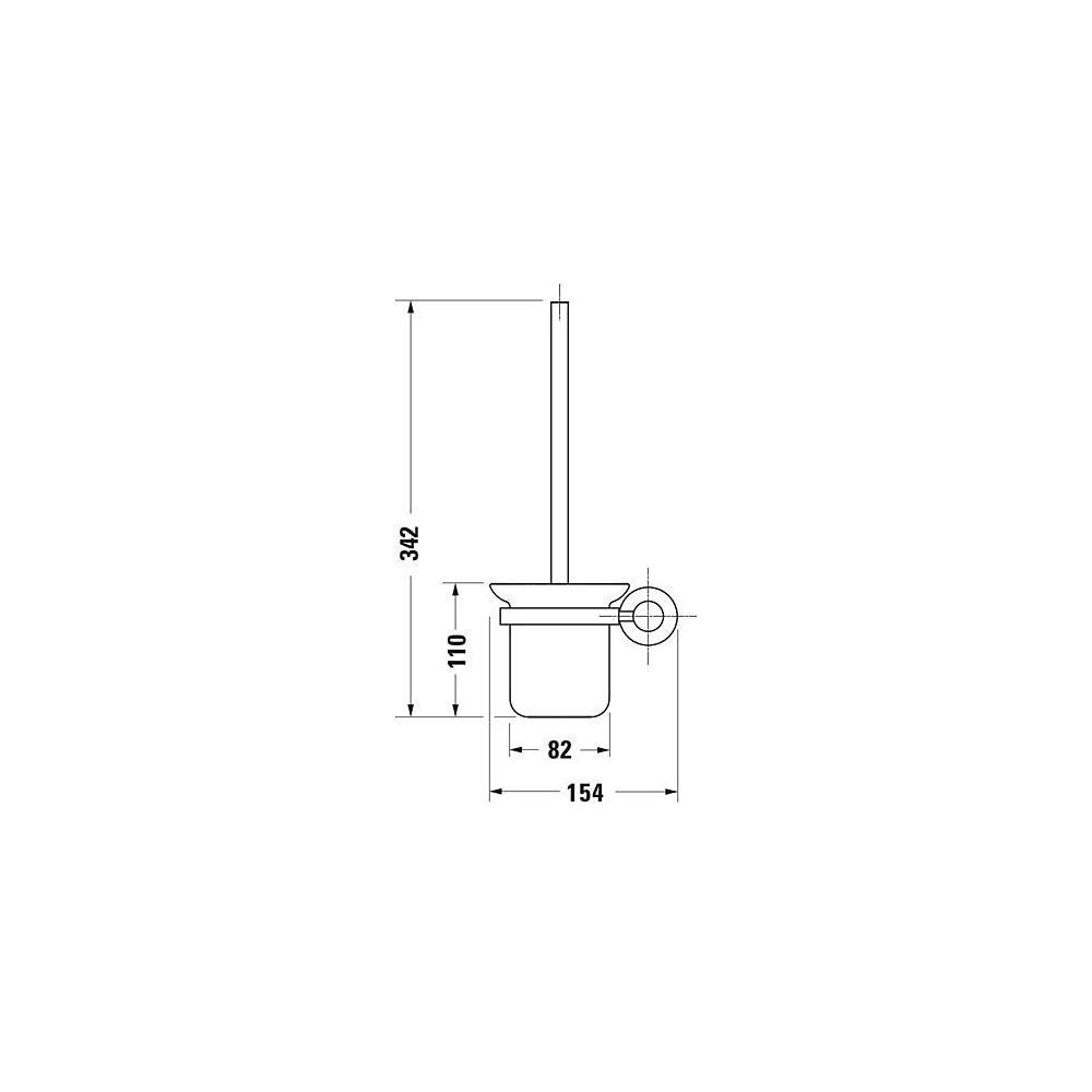 Duravit Bürstengarnitur D-Code 154x154x342mm, wandhäng. Chrom/Mattweiß, Messing, S... DURAVIT-0099271000 4021534636240 (Abb. 10)