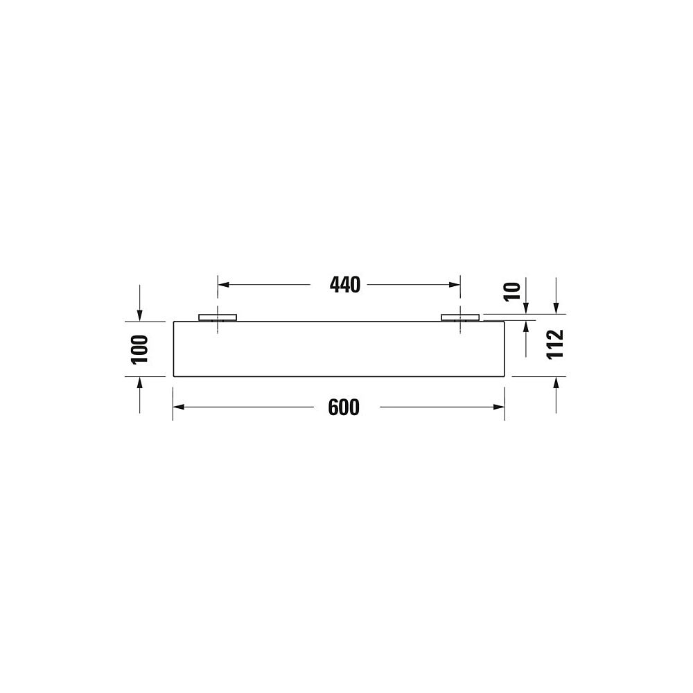 Duravit Karree Glasablagen aus Glas 110x600x6mm, Chrom glänzend... DURAVIT-0099501000 4021534901195 (Abb. 11)