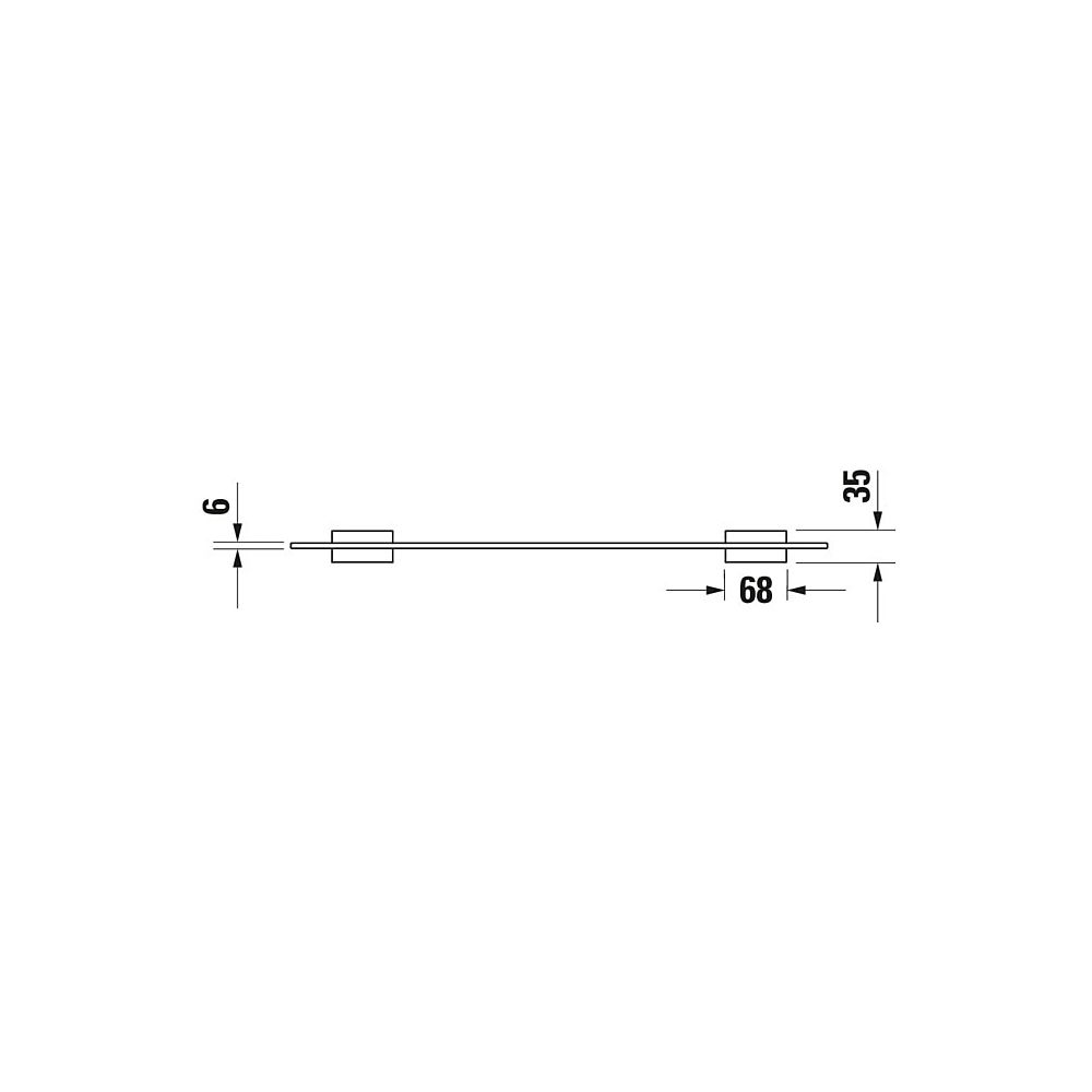 Duravit Karree Glasablagen aus Glas 110x600x6mm, Chrom glänzend... DURAVIT-0099501000 4021534901195 (Abb. 12)