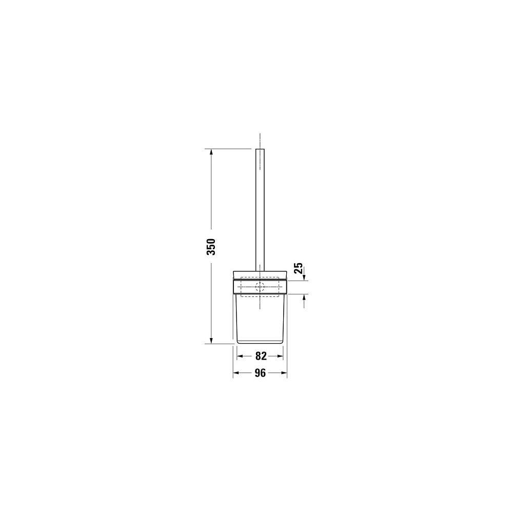 Duravit Bürstengarnitur Karree 95x95x350mm, wandhäng. Chrom/Mattweiß, Glas, Messin... DURAVIT-0099571000 4021534901126 (Abb. 10)