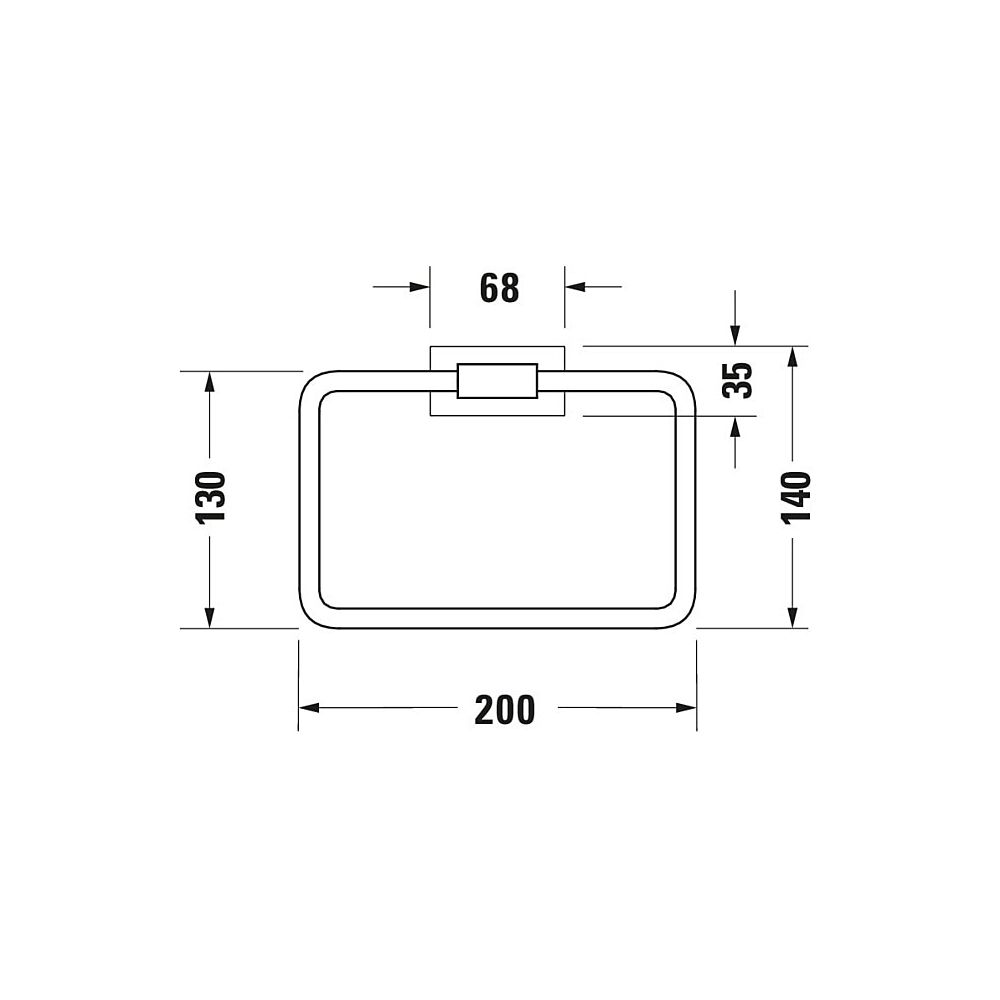 Duravit Karree Handtuchring 200x58x142mm, Chrom... DURAVIT-0099611000 4021534901218 (Abb. 14)
