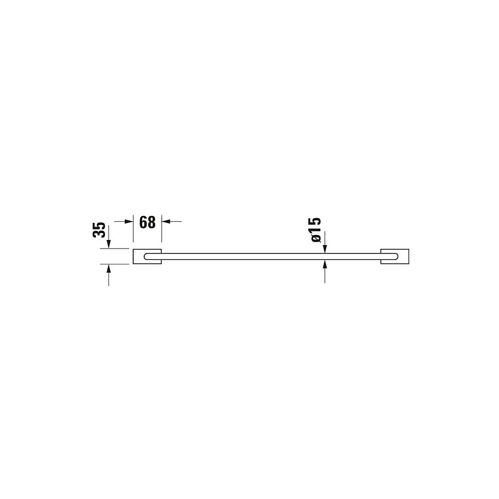 Duravit Karree Handtuchablage 668x240x35mm, Chrom... DURAVIT-0099621000 4021534901171 (Abb. 13)
