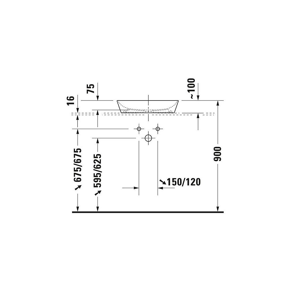 Duravit Cape Cod Aufsatzbecken 500mm, Weiß Hochglanz, DuraCeram, TriOval, ohne Übe... DURAVIT-2339500000 4021534988875 (Abb. 14)