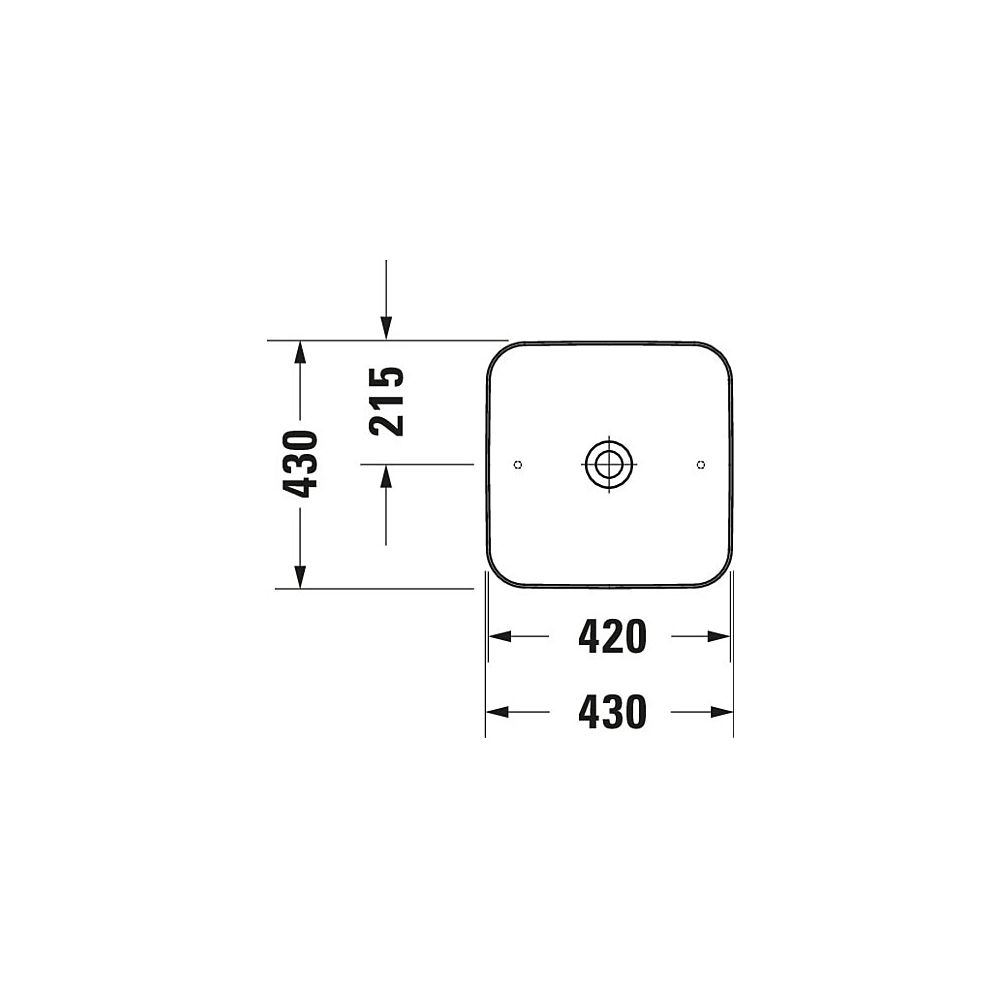 Duravit Cape Cod Aufsatzbecken 430mm, Weiß Hochglanz, DuraCeram, Quadratisch, ohne ... DURAVIT-2340430000 4053424587561 (Abb. 3)