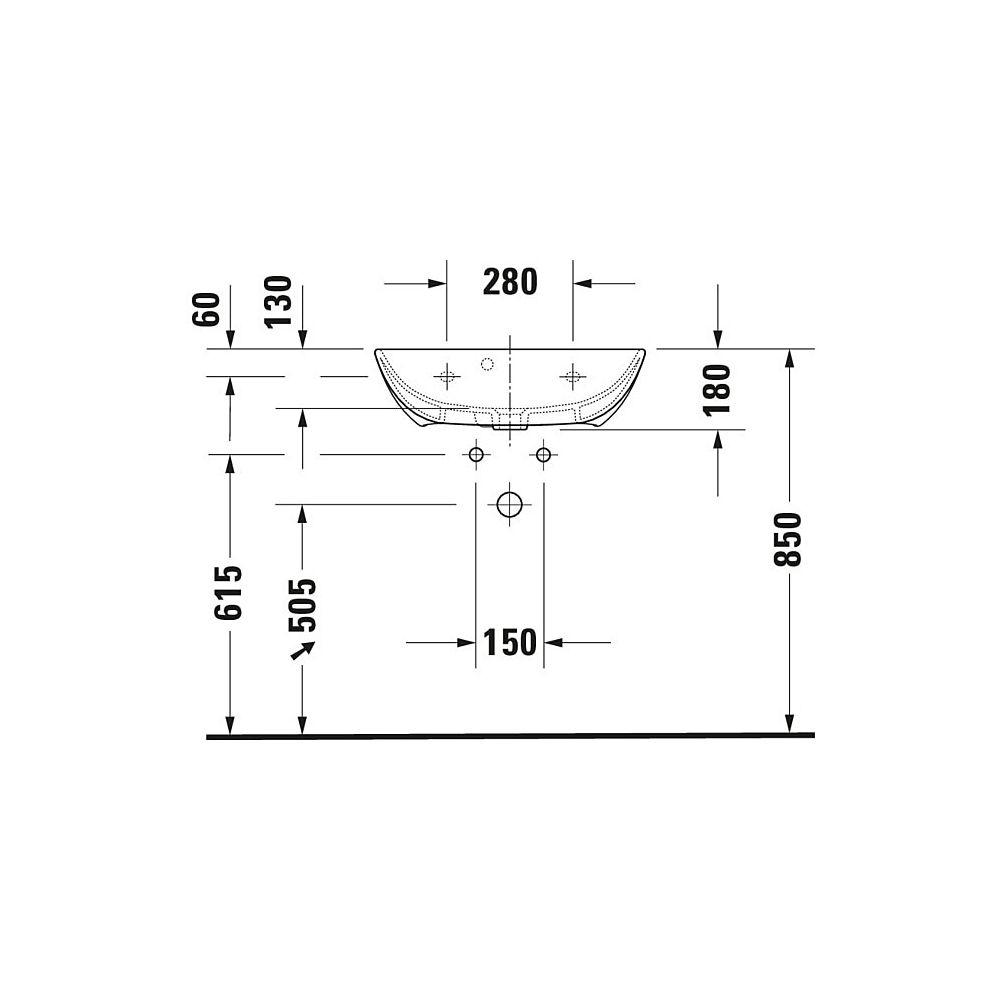 Duravit ME by Starck Waschtisch 400x600x180mm wandh. Weiß SM, Rechteckig, WonderGl... DURAVIT-23436032001 4053424893259 (Abb. 4)