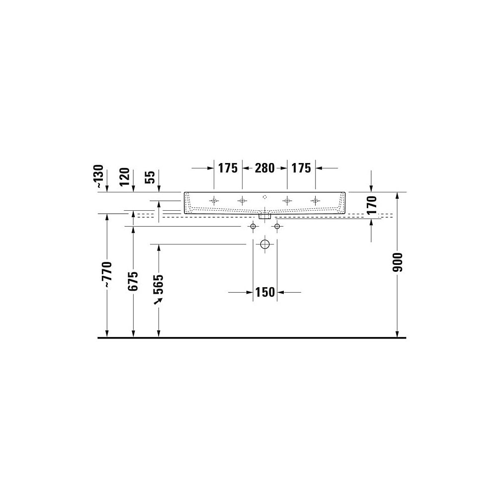 Duravit Vero Air Waschtisch 470x1000x170mm wh Weiß Hochglanz, Rechteckig, WonderG... DURAVIT-23501000001 4053424115276 (Abb. 20)