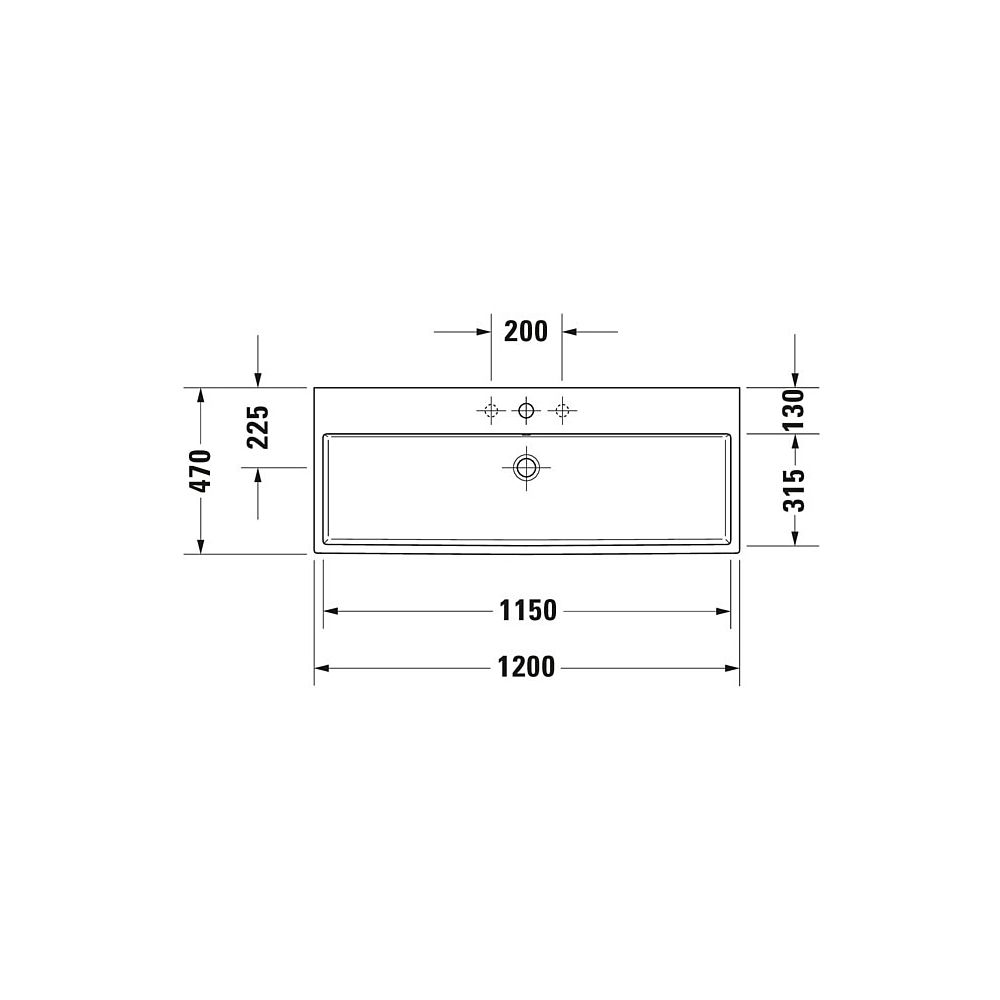 Duravit Vero Air Waschtisch 470x1200x165mm wh Weiß Hochglanz, Rechteckig, WonderGl... DURAVIT-23501200271 4053424121291 (Abb. 6)