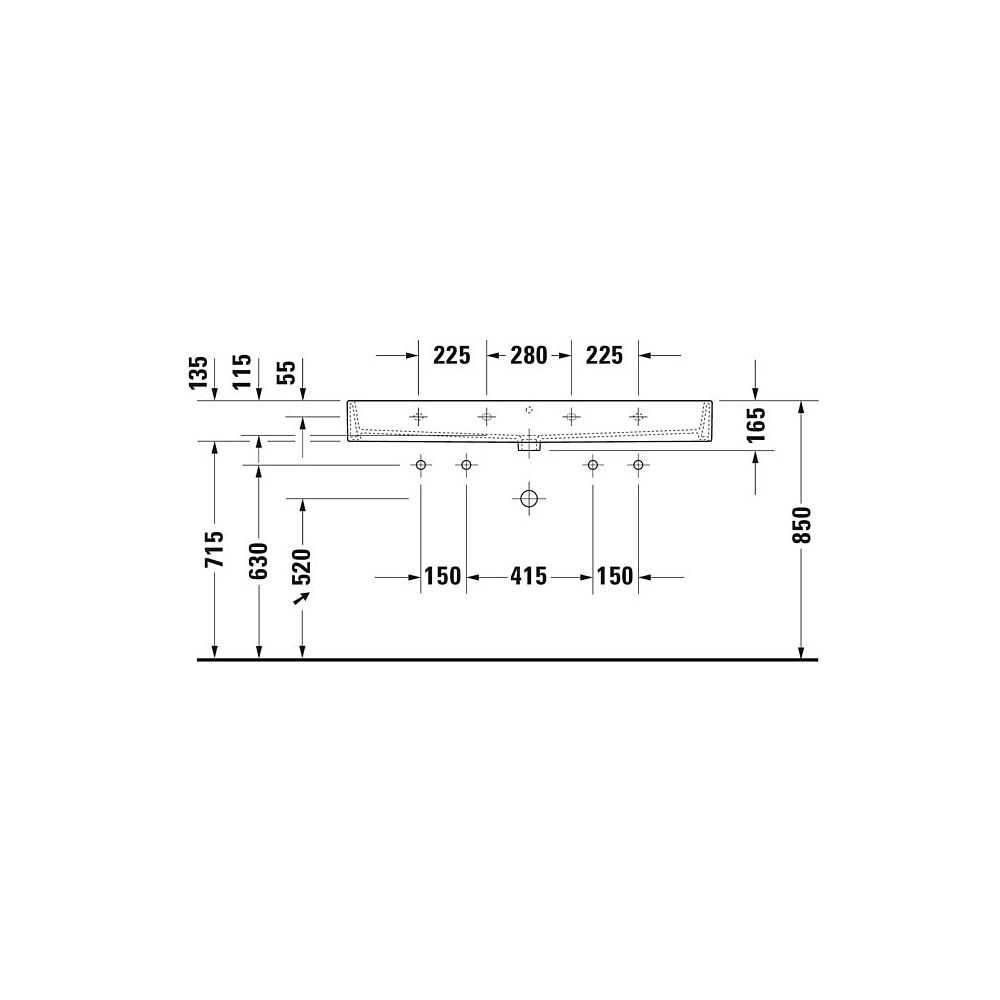 Duravit Vero Air Waschtisch 470x1200x165mm wh Weiß Hochglanz, Rechteckig, WonderG... DURAVIT-23501200271 4053424121291 (Abb. 10)