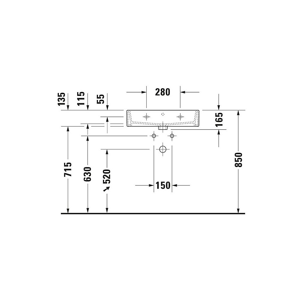 Duravit Vero Air Waschtisch 470x600x165mm wandhängend, Weiß Hochglanz, Rechteckig, ... DURAVIT-2350600060 4053424091952 (Abb. 8)