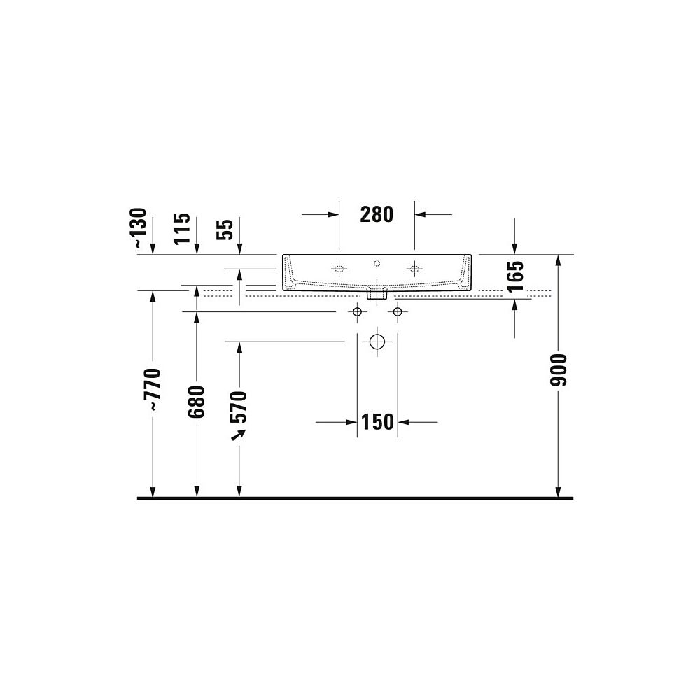 Duravit Vero Air Waschtisch 470x700x165mm wh Weiß Hochglanz, Rechteckig, WonderGli... DURAVIT-23507000411 4053424180366 (Abb. 7)
