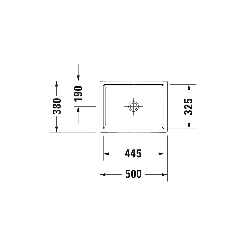Duravit Vero Air Aufsatzbecken 500mm, Weiß Hochglanz, WonderGliss, Rechteckig, ohn... DURAVIT-23515000001 4053424471150 (Abb. 3)