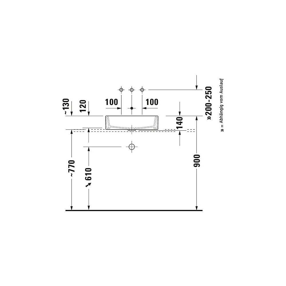 Duravit Vero Air Aufsatzbecken 500mm, Weiß Hochglanz, WonderGliss, Rechteckig, ohn... DURAVIT-23515000001 4053424471150 (Abb. 4)