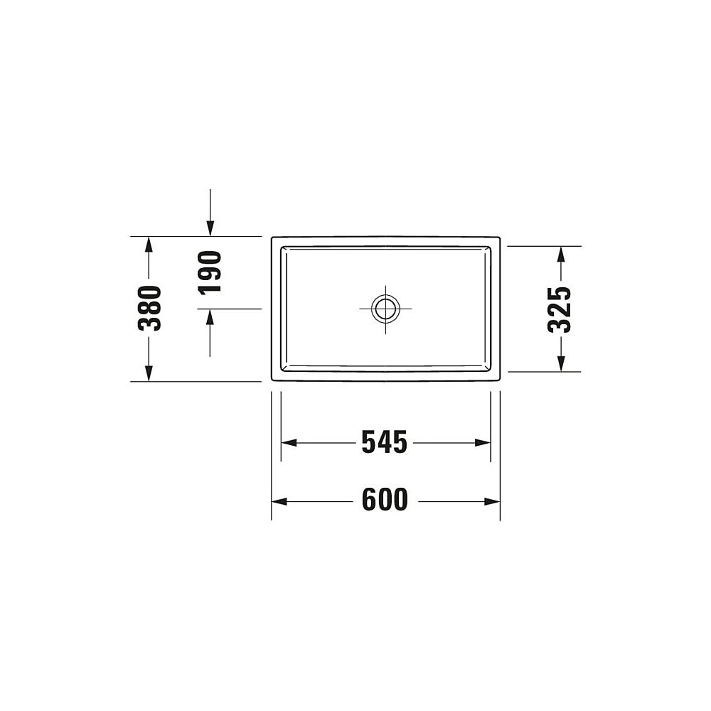 Duravit Vero Air Aufsatzbecken 600mm, Weiß Hochglanz, WonderGliss, Rechteckig, oh... DURAVIT-23516000001 4053424139289 (Abb. 13)