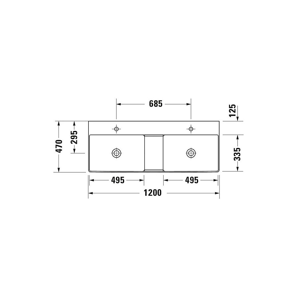 Duravit DuraSquare Waschtisch 470x1200x145mm wh, Weiß HG, Rechteckig, WonderGliss,... DURAVIT-23531200411 4053424611747 (Abb. 4)