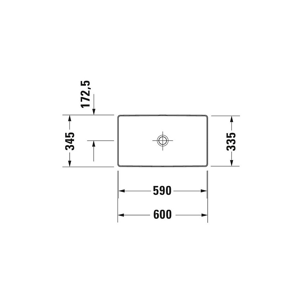 Duravit DuraSquare Aufsatzbecken 600mm, Weiß Hochglanz, DuraCeram, Rechteckig, ohn... DURAVIT-2355600000 4053424324333 (Abb. 12)