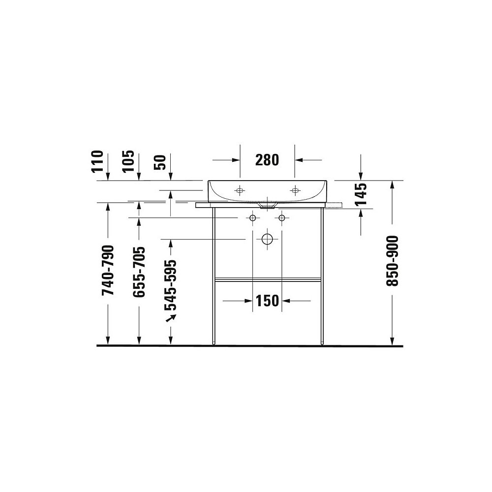 Duravit DuraSquare Waschtisch 400x600x145mm, Compact, DuraCeram, Weiß Hochglanz, Re... DURAVIT-2356600070 4053424497976 (Abb. 6)