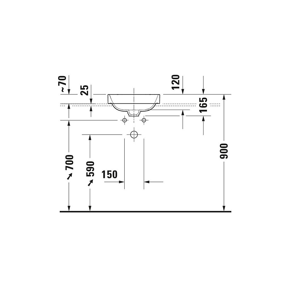 Duravit Happy D.2 Plus Aufsatzbecken 400mm, Anthrazit Matt, WonderGliss, Quadratis... DURAVIT-23594013001 4053424896762 (Abb. 5)