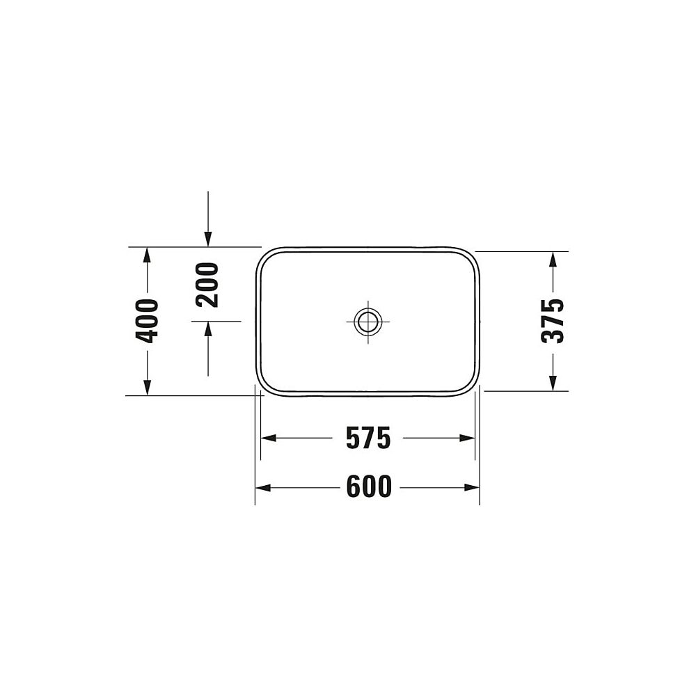 Duravit Happy D.2 Plus Aufsatzbecken 600mm, Anthrazit Matt, Rechteckig, ohne Überl... DURAVIT-2359601300 4053424702247 (Abb. 13)