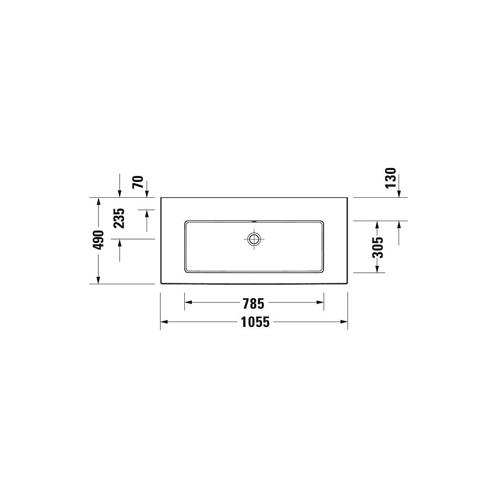 Duravit White Tulip Waschtisch 490x1055x155mm, WonderGliss, Weiß Hochglanz, Recht... DURAVIT-23631000601 4053424980072 (Abb. 10)