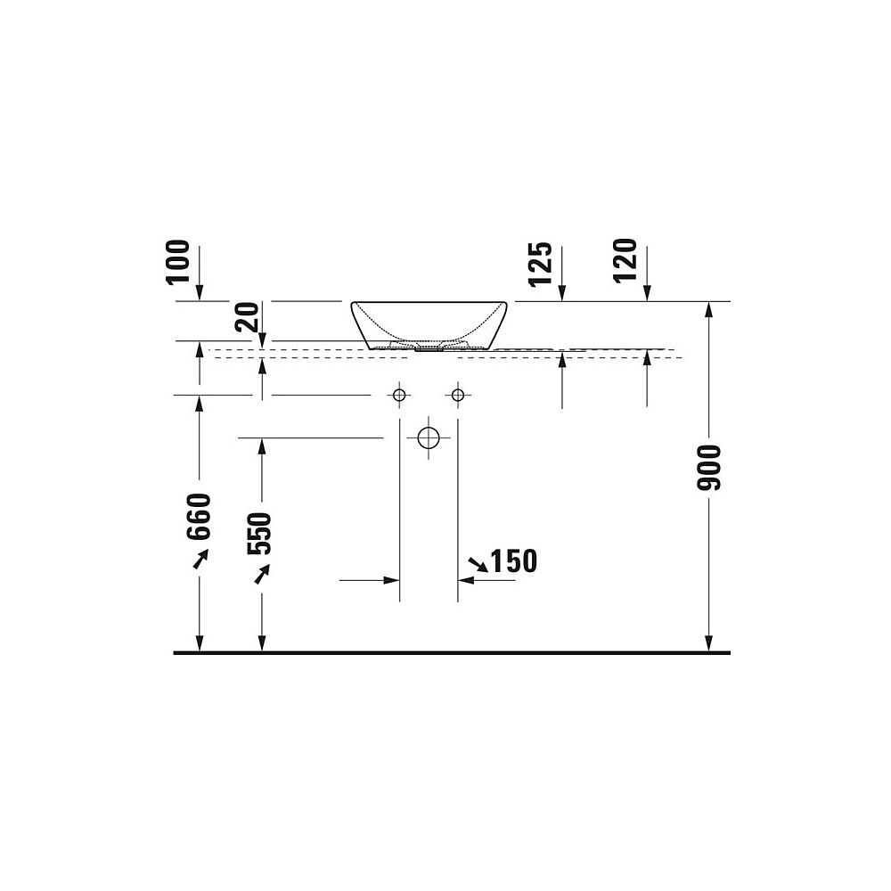 Duravit D-Neo Aufsatzbecken 400mm, Weiß Hochglanz, rund, ohne Überlauf und HLB... DURAVIT-2371400070 4063382136015 (Abb. 19)